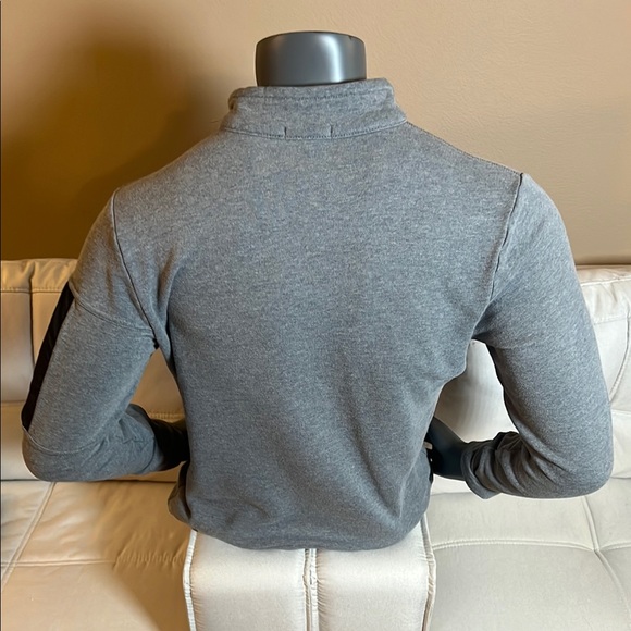 GAP Men’s Gray Long Sleeve Quarter Zip Polo Shirt Size Medium - Picture 6 of 9